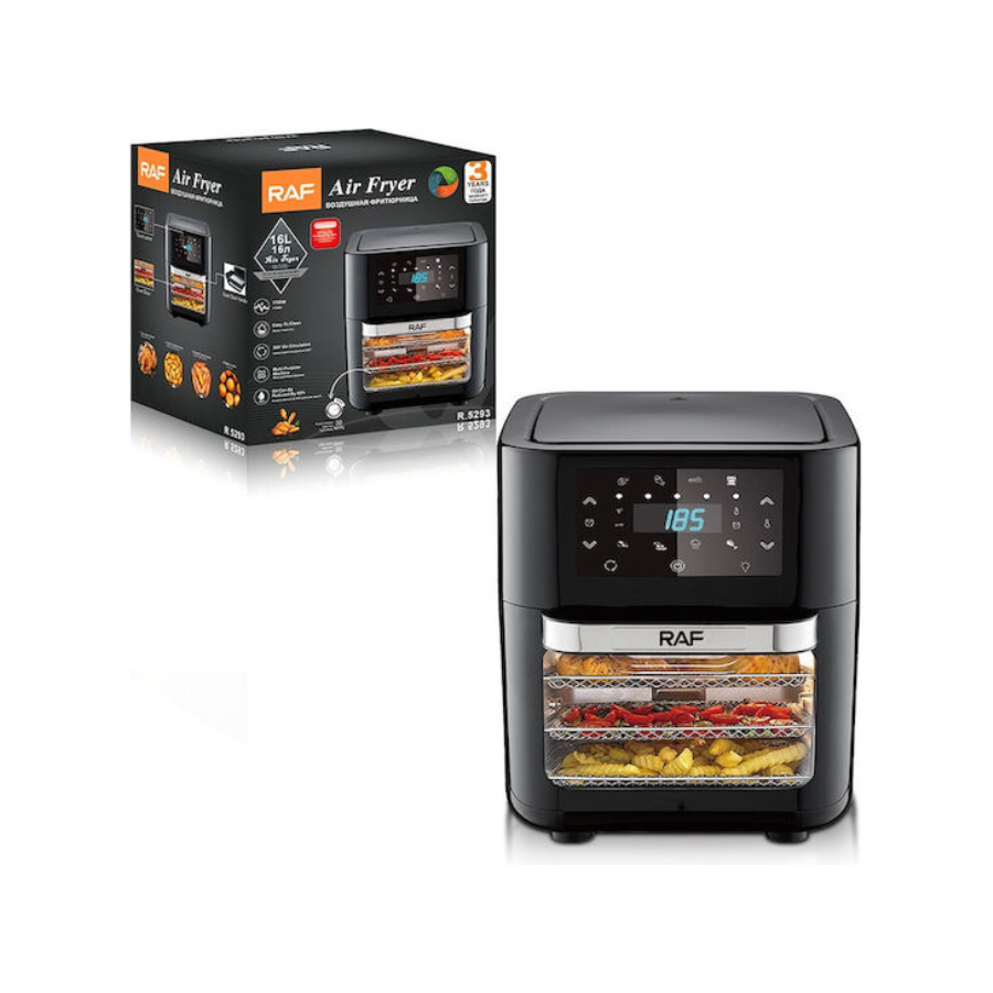 Air Fryer Digital RAF R-5293, 12L, 1700W, Afișaj Digital, Negru