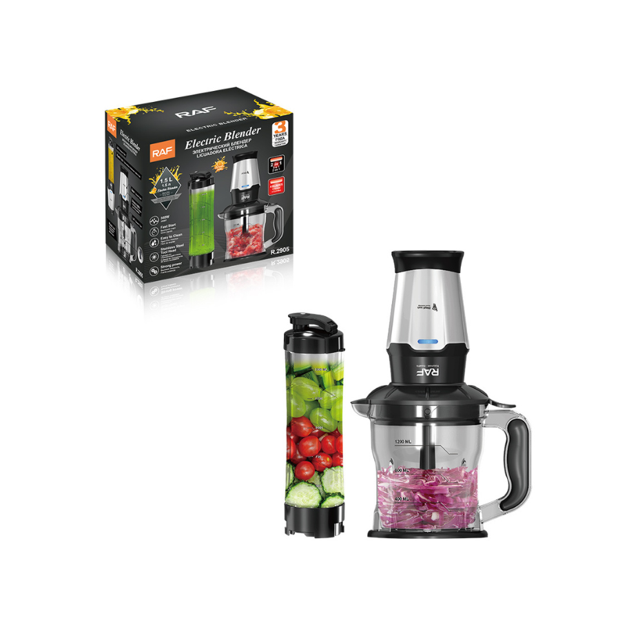 Blender Electric & Storcător de Fructe 2-în-1 RAF R.2905, 350W, Lame Inox, 1.5L