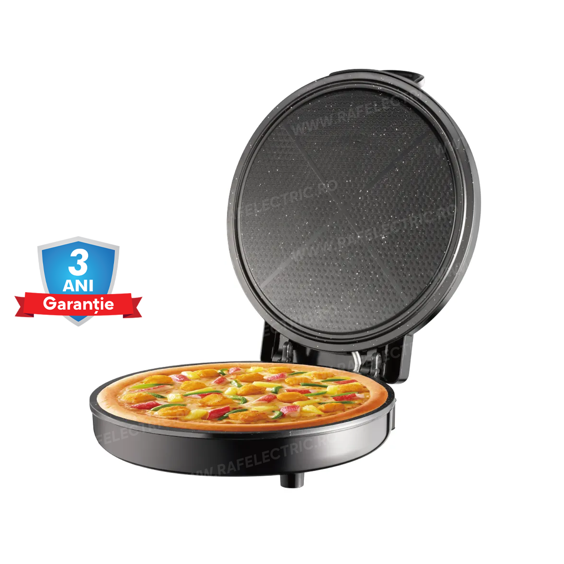 Aparat pentru Preparat Pizza RAF 5412 cu Incalzire Dual, 1100W