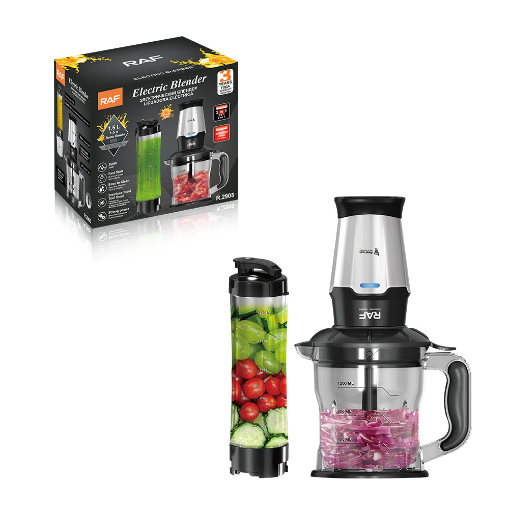 Blender Electric & Storcător de Fructe 2-în-1 RAF R.2905, 350W, Lame Inox, 1.5L