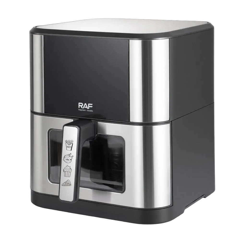Friteuză Air Fryer Digitală Profesională RAF R.50005, 8L, 1800W, Inox