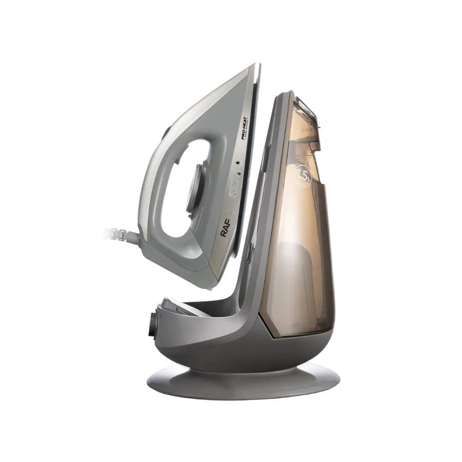 Fier De Calcat Cu Aburi Vertical RAF 1357G – Talpa Ceramica, Rezervor 1.5L, Functie Auto Curatare, 2200W
