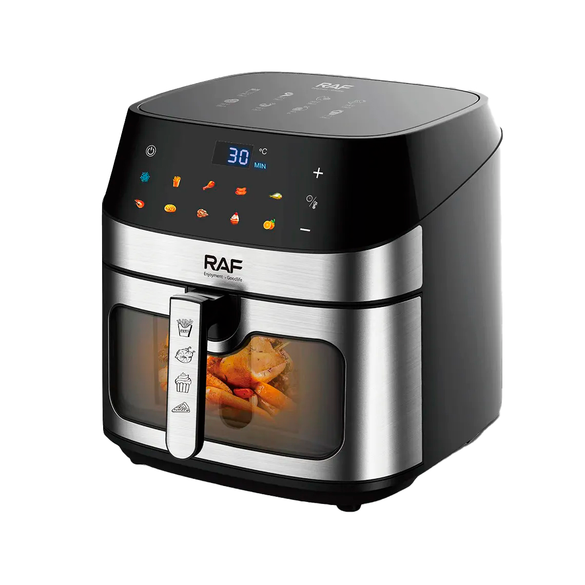 AirFryer RAF R.5288, 8 Litri, 1700W cu sistem special de Descongelare Carnii si Legume Rapid