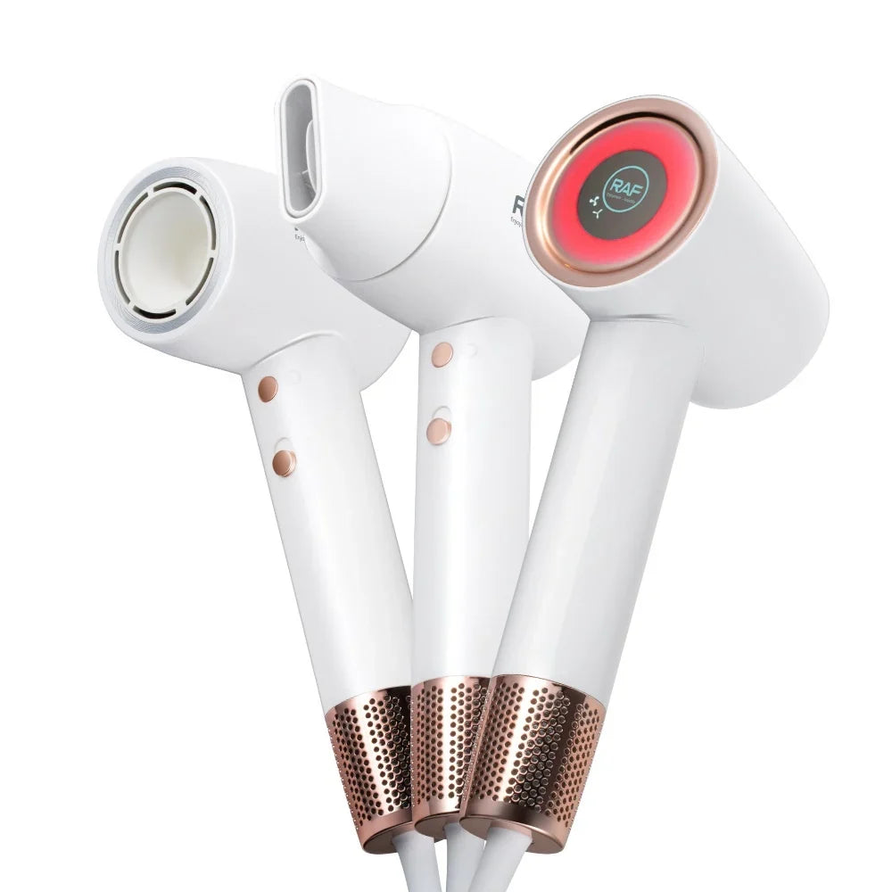 Uscator de par, RAF R423, 1600W, 33.5x16x8cm, 2 viteze si 3 trepte de temperatura, 1 cap magnetic, alb